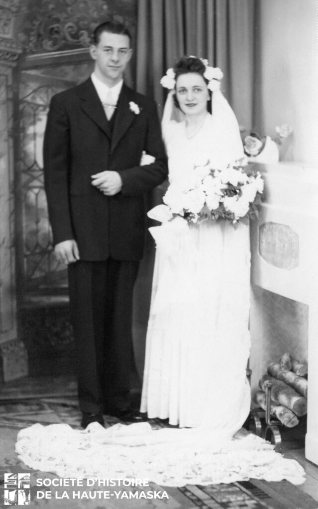 Portrait de mariage de Paul Brunelle et Suzanne Choinière.