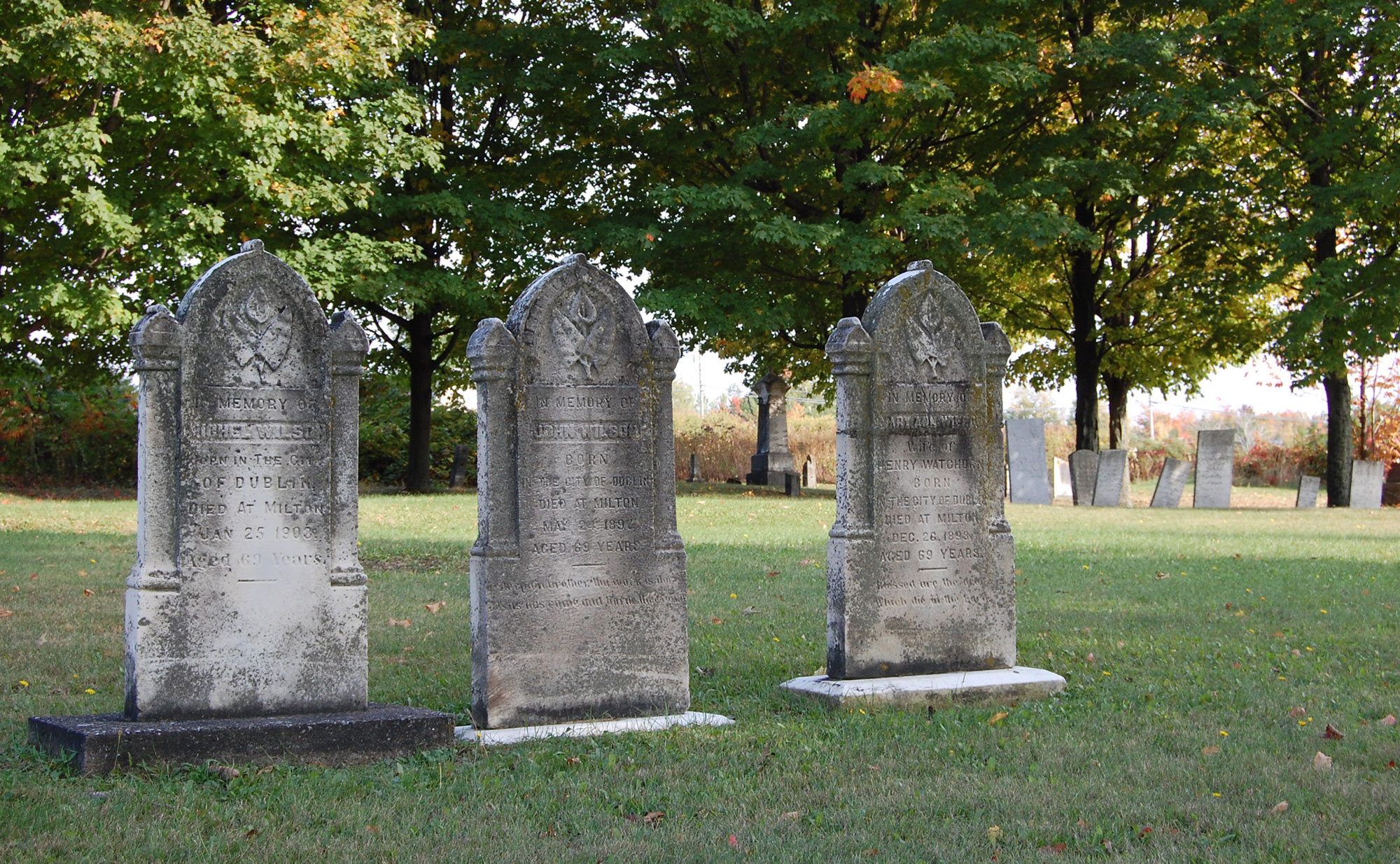 East Milton Cemetery – vers 1824